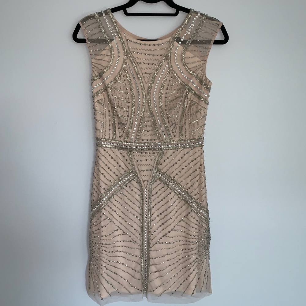 Aidan Mattox Embellished mini dress